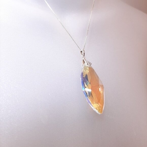 5Pc Jewelry Set Faux Diamond Gemstone Necklace Silver Bangle Infinity Bracelet - Picture 10 of 14